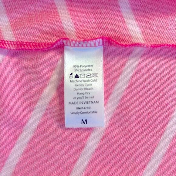 Lularoe Caroline A line Hot Pink Striped Cardigan - Picture 7 of 7
